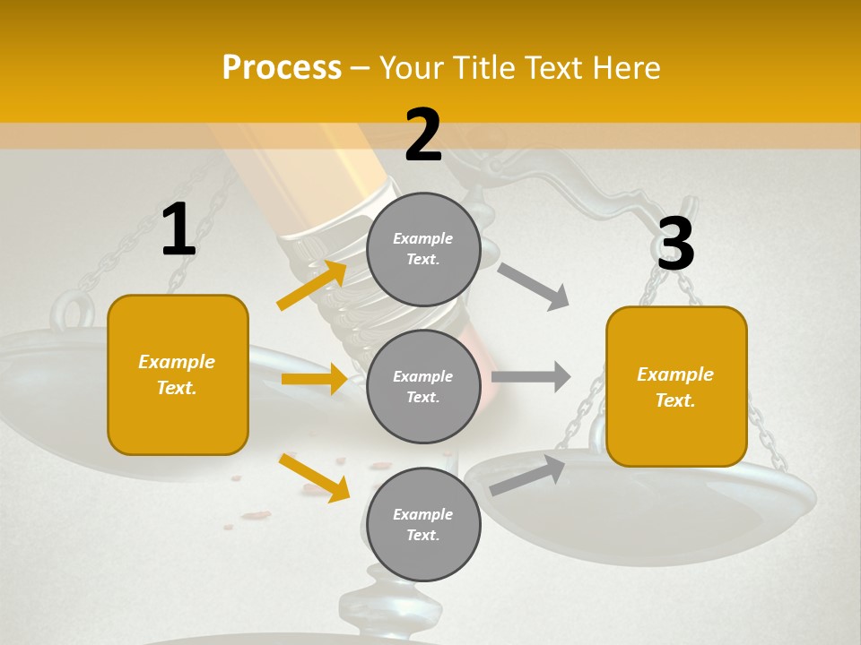 A Pencil And A Pencil On Top Of A Scale PowerPoint Template