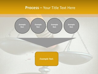 A Pencil And A Pencil On Top Of A Scale PowerPoint Template