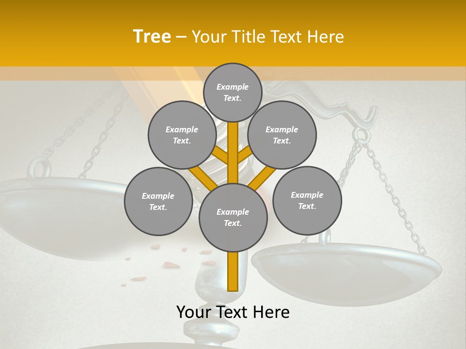 A Pencil And A Pencil On Top Of A Scale PowerPoint Template