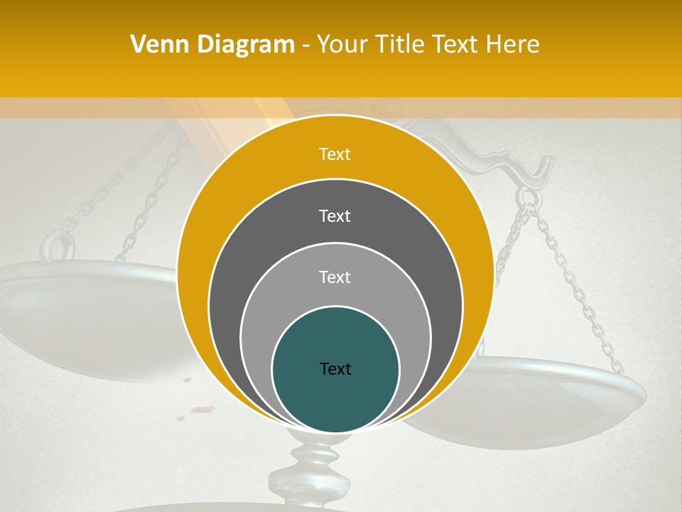 A Pencil And A Pencil On Top Of A Scale PowerPoint Template
