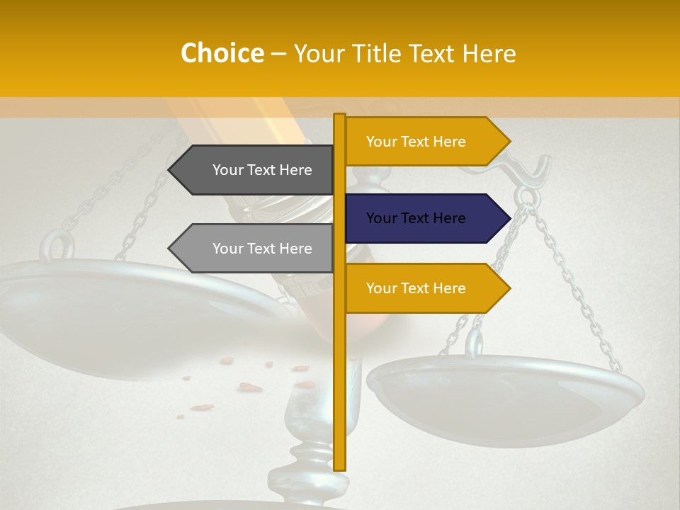 A Pencil And A Pencil On Top Of A Scale PowerPoint Template