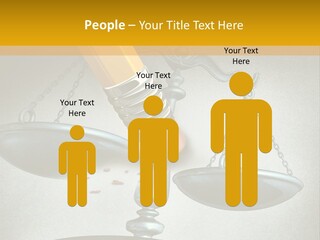 A Pencil And A Pencil On Top Of A Scale PowerPoint Template