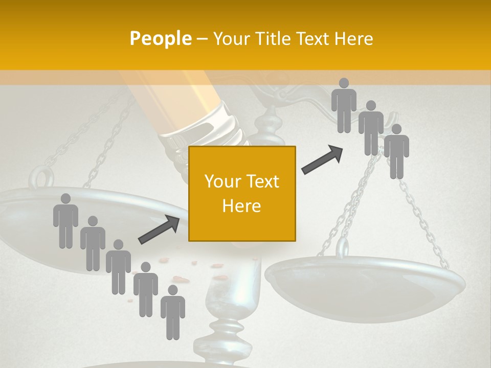 A Pencil And A Pencil On Top Of A Scale PowerPoint Template