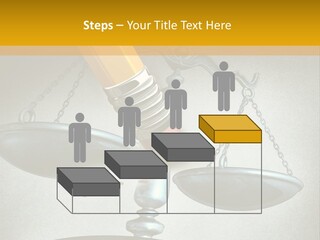A Pencil And A Pencil On Top Of A Scale PowerPoint Template