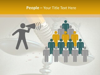 A Pencil And A Pencil On Top Of A Scale PowerPoint Template