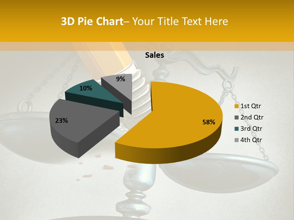 A Pencil And A Pencil On Top Of A Scale PowerPoint Template