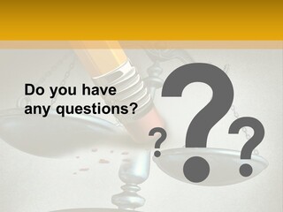 A Pencil And A Pencil On Top Of A Scale PowerPoint Template