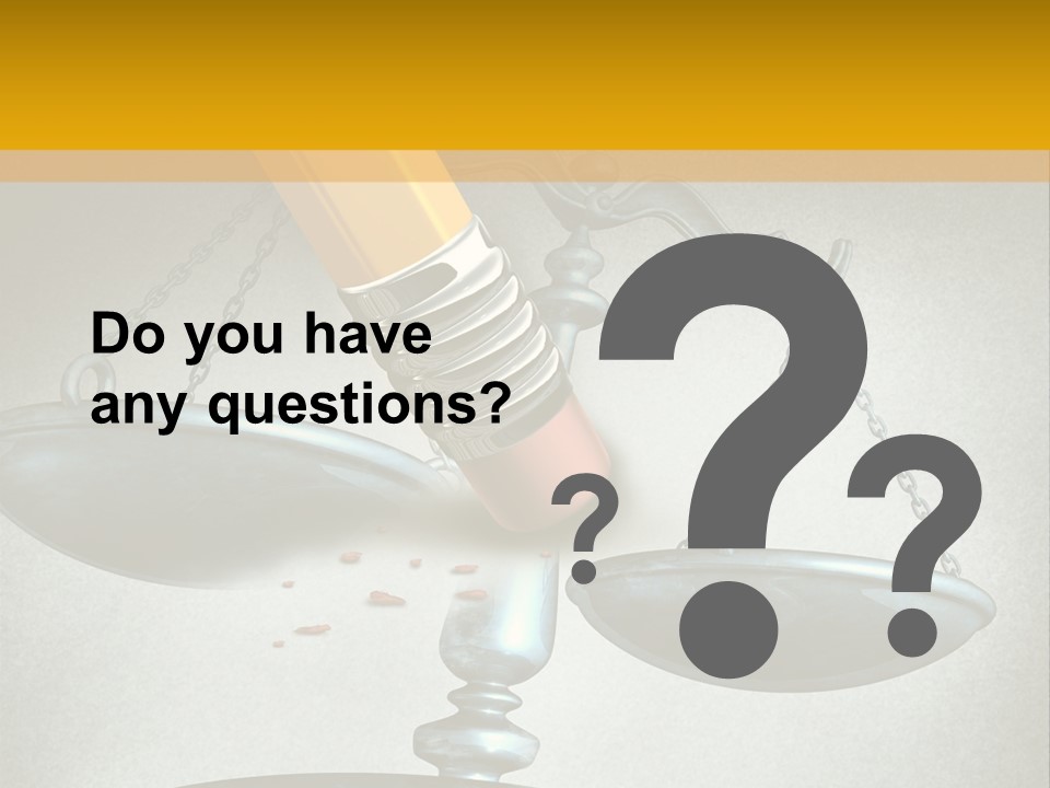 A Pencil And A Pencil On Top Of A Scale PowerPoint Template