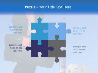 A Construction Worker Holding A Tool Box In Front Of A Crane PowerPoint Template