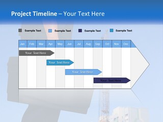 A Construction Worker Holding A Tool Box In Front Of A Crane PowerPoint Template