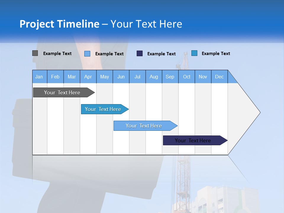 A Construction Worker Holding A Tool Box In Front Of A Crane PowerPoint Template