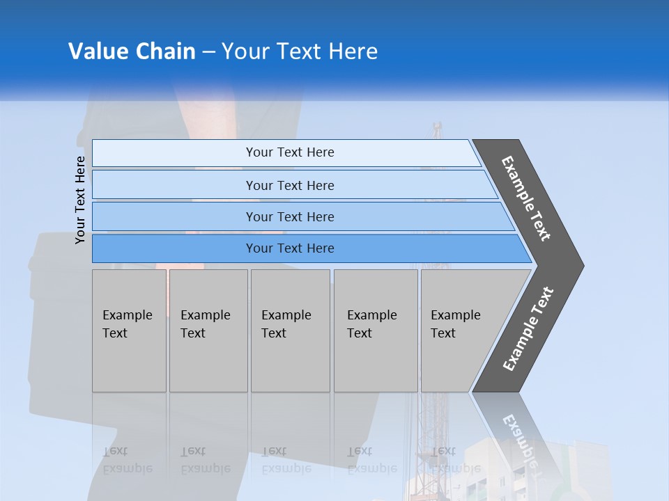A Construction Worker Holding A Tool Box In Front Of A Crane PowerPoint Template