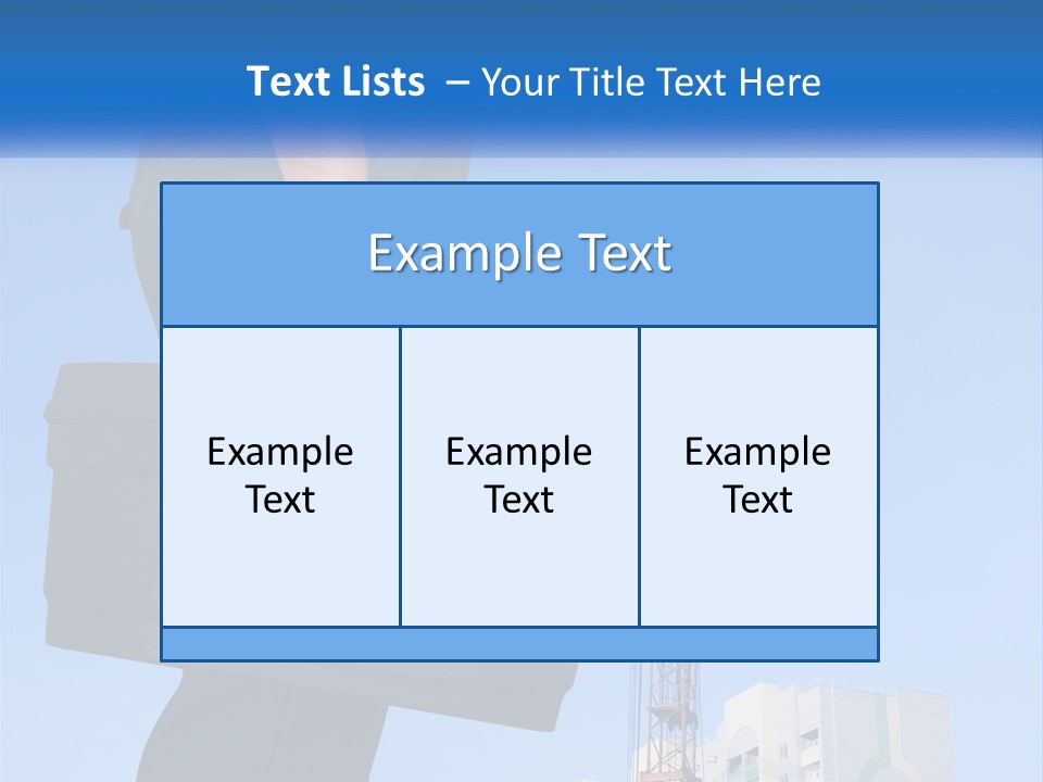 A Construction Worker Holding A Tool Box In Front Of A Crane PowerPoint Template
