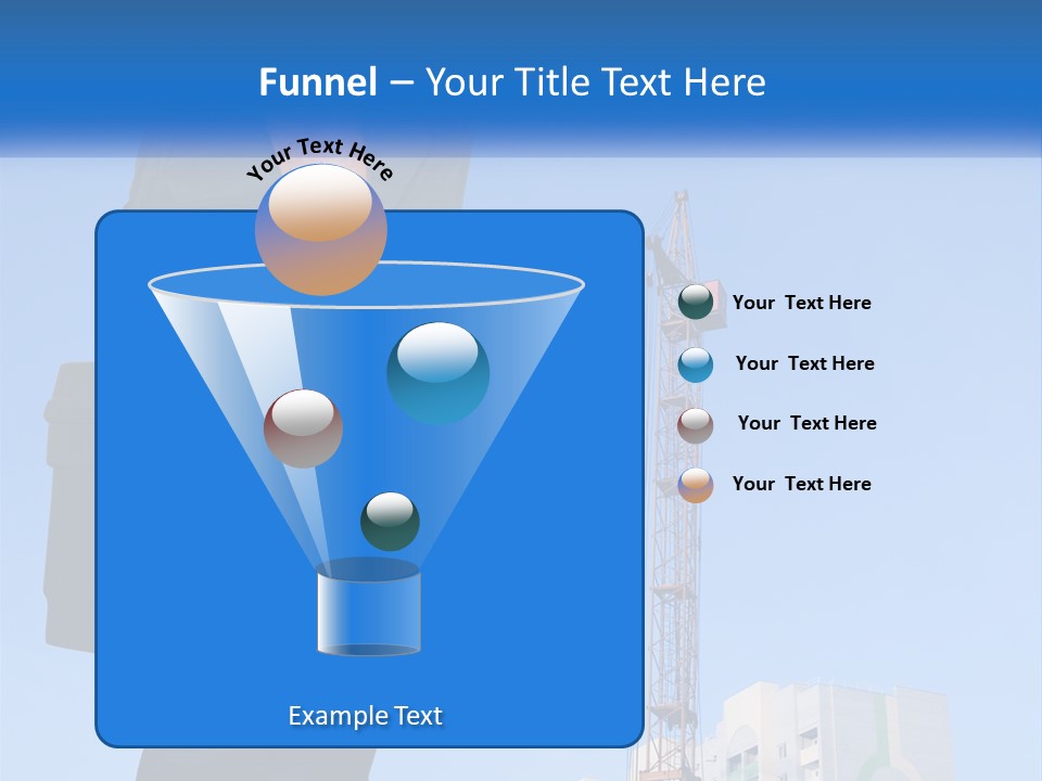 A Construction Worker Holding A Tool Box In Front Of A Crane PowerPoint Template
