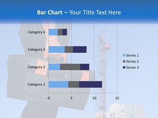 A Construction Worker Holding A Tool Box In Front Of A Crane PowerPoint Template