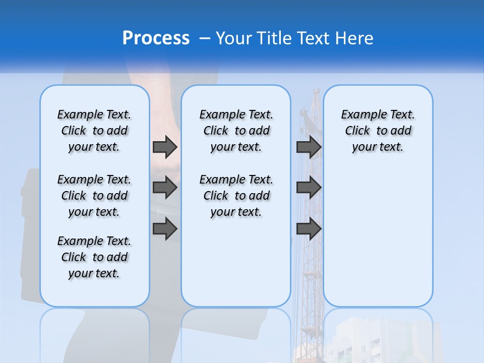 A Construction Worker Holding A Tool Box In Front Of A Crane PowerPoint Template