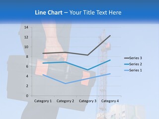 A Construction Worker Holding A Tool Box In Front Of A Crane PowerPoint Template