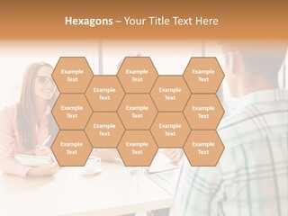 A Group Of People Sitting Around A Table PowerPoint Template