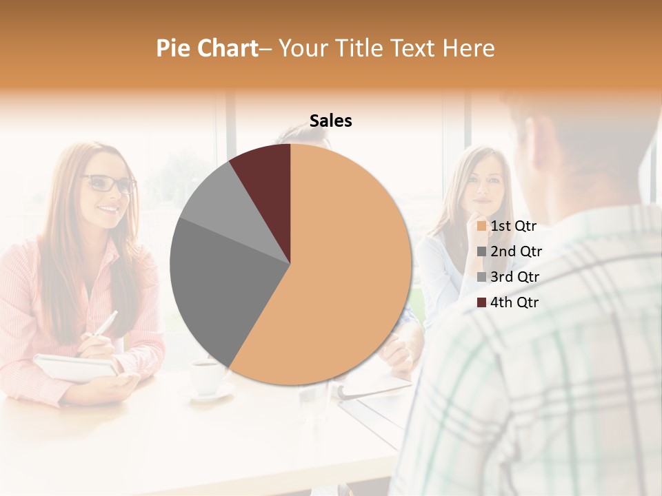A Group Of People Sitting Around A Table PowerPoint Template