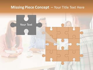 A Group Of People Sitting Around A Table PowerPoint Template