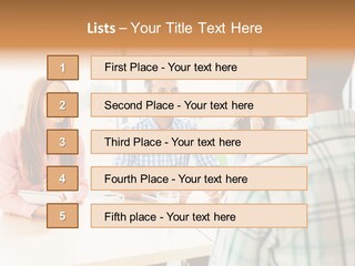 A Group Of People Sitting Around A Table PowerPoint Template