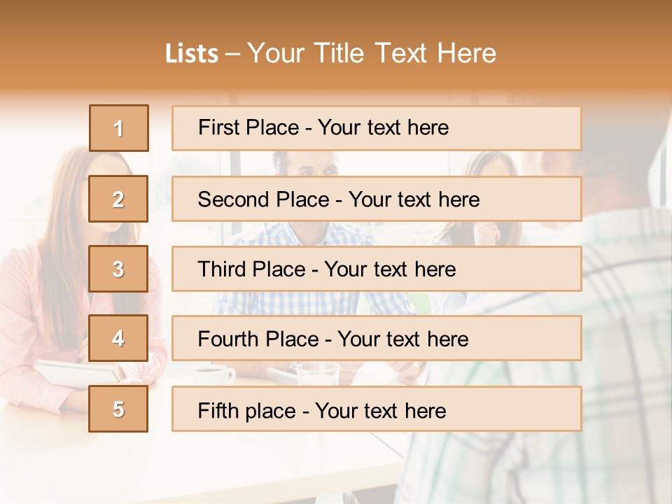 A Group Of People Sitting Around A Table PowerPoint Template