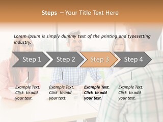 A Group Of People Sitting Around A Table PowerPoint Template