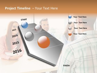 A Group Of People Sitting Around A Table PowerPoint Template