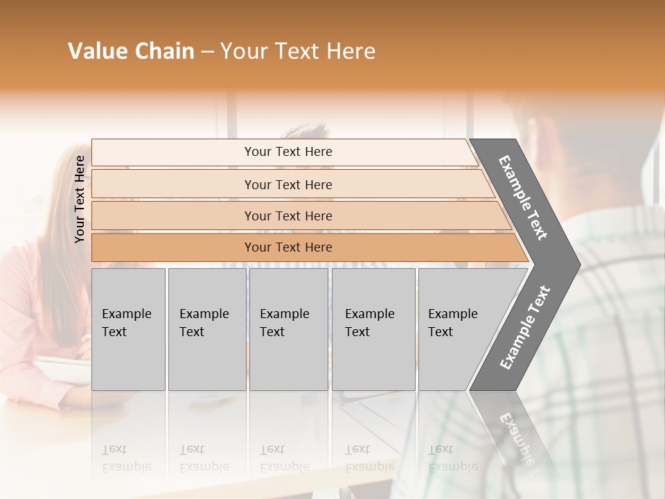 A Group Of People Sitting Around A Table PowerPoint Template