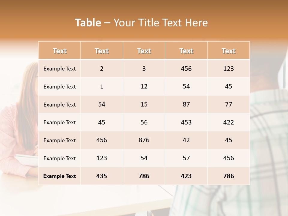 A Group Of People Sitting Around A Table PowerPoint Template