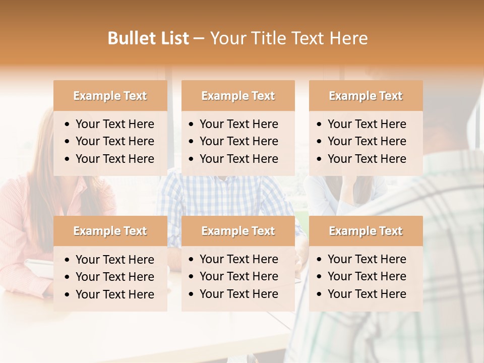 A Group Of People Sitting Around A Table PowerPoint Template