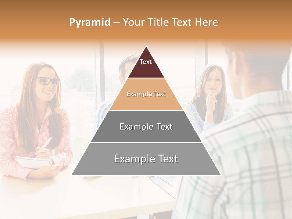 A Group Of People Sitting Around A Table PowerPoint Template