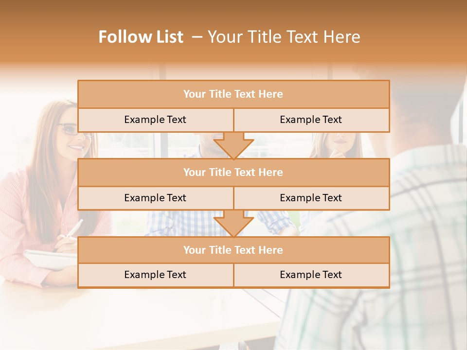 A Group Of People Sitting Around A Table PowerPoint Template