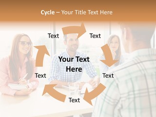 A Group Of People Sitting Around A Table PowerPoint Template