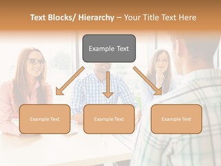A Group Of People Sitting Around A Table PowerPoint Template