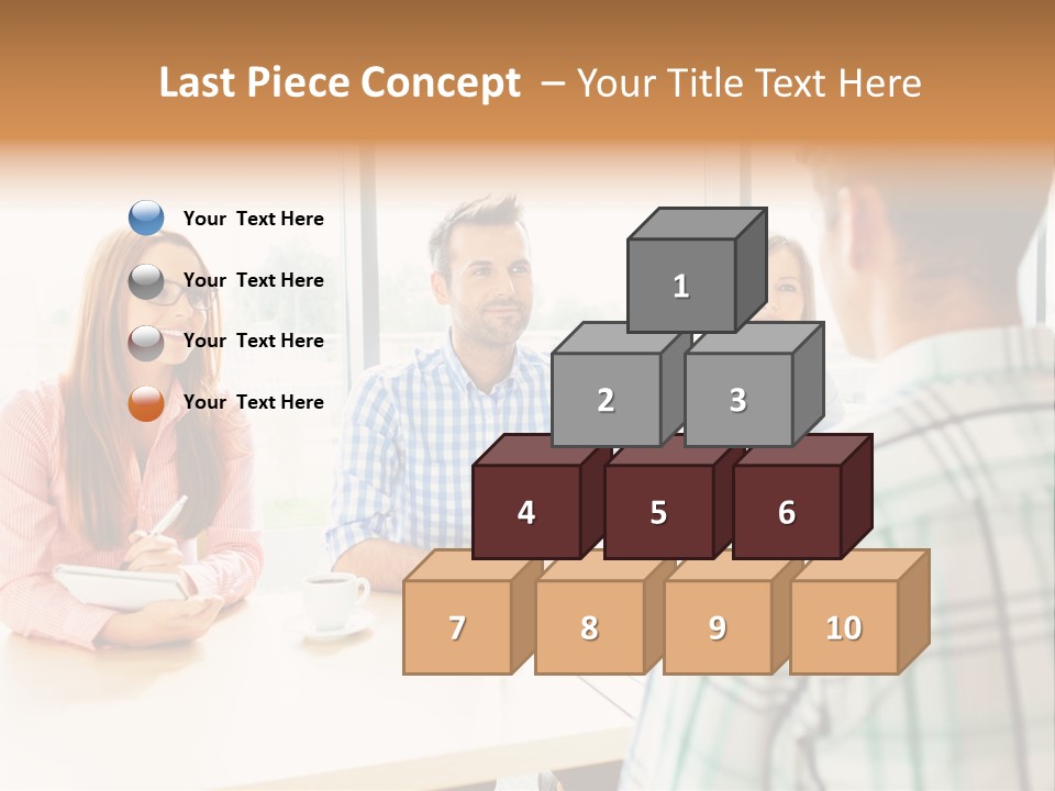 A Group Of People Sitting Around A Table PowerPoint Template