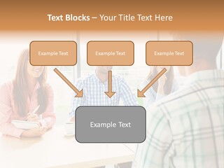 A Group Of People Sitting Around A Table PowerPoint Template