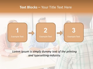 A Group Of People Sitting Around A Table PowerPoint Template