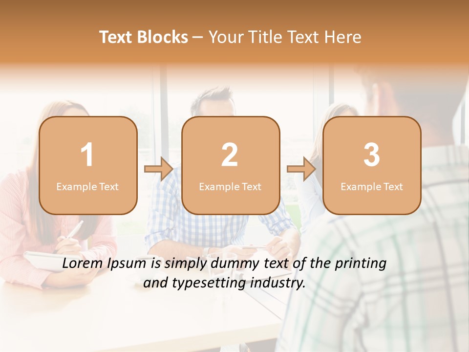A Group Of People Sitting Around A Table PowerPoint Template