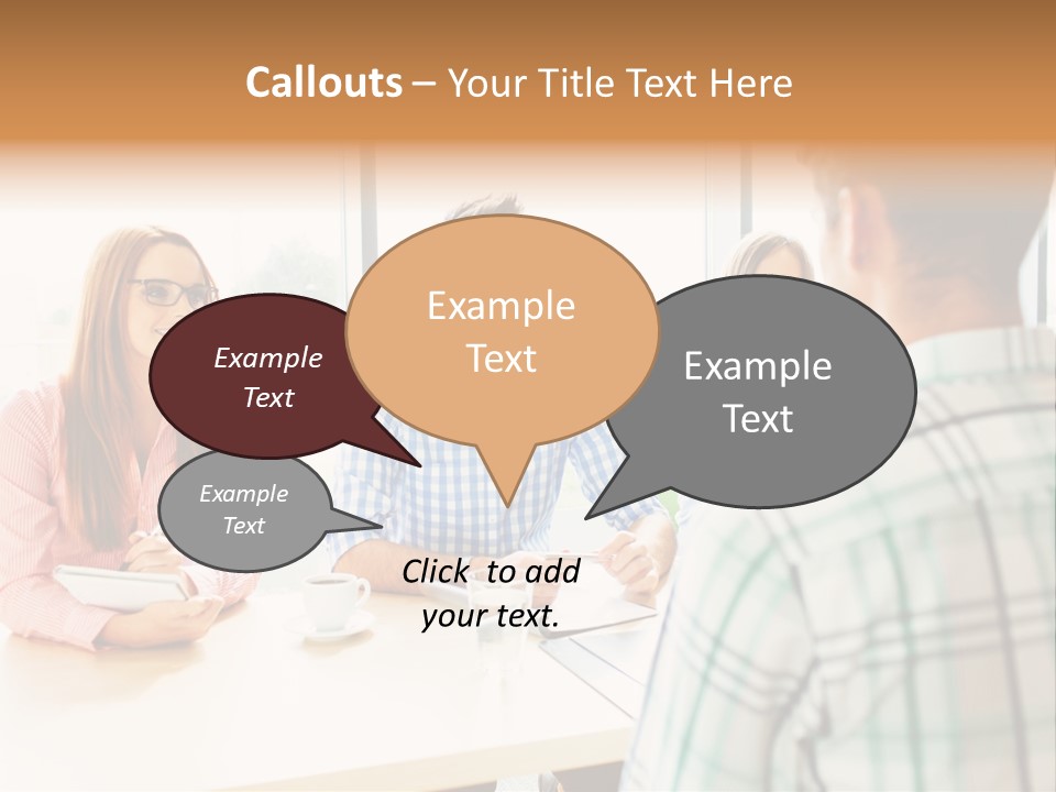 A Group Of People Sitting Around A Table PowerPoint Template