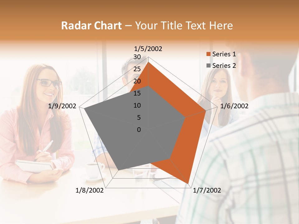 A Group Of People Sitting Around A Table PowerPoint Template