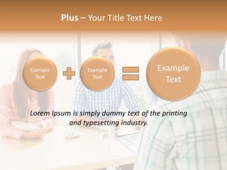 A Group Of People Sitting Around A Table PowerPoint Template