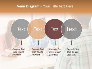 A Group Of People Sitting Around A Table PowerPoint Template