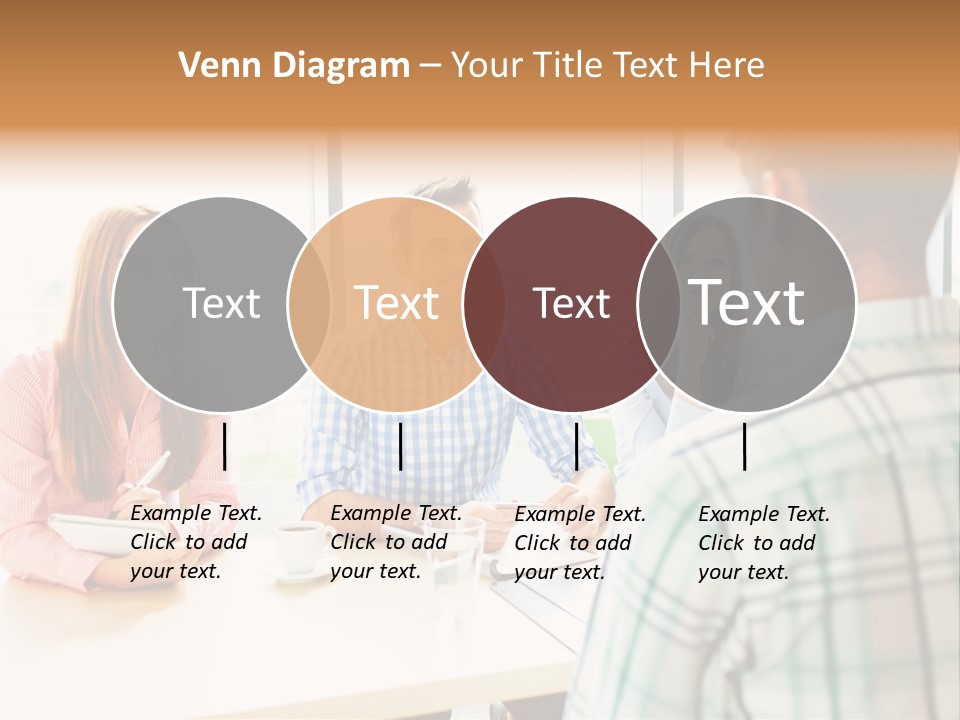 A Group Of People Sitting Around A Table PowerPoint Template