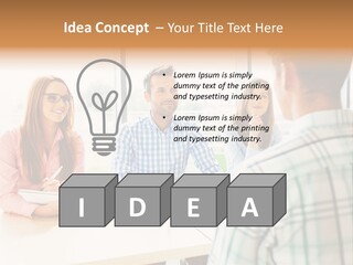 A Group Of People Sitting Around A Table PowerPoint Template