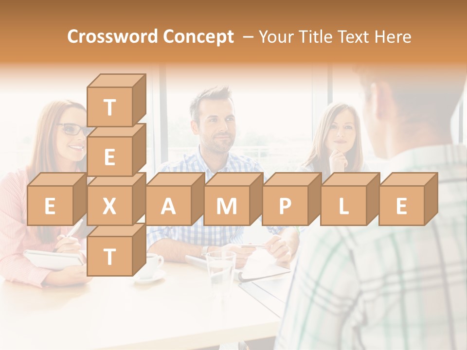 A Group Of People Sitting Around A Table PowerPoint Template