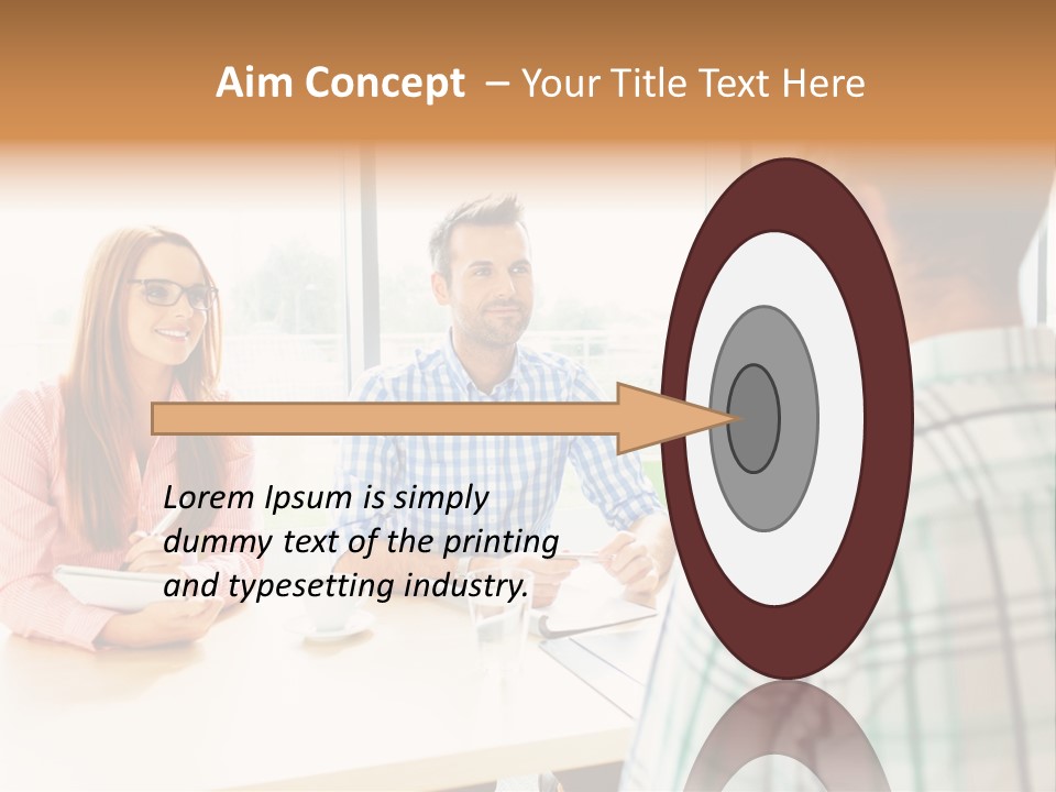 A Group Of People Sitting Around A Table PowerPoint Template