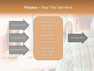 A Group Of People Sitting Around A Table PowerPoint Template