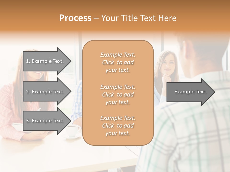 A Group Of People Sitting Around A Table PowerPoint Template
