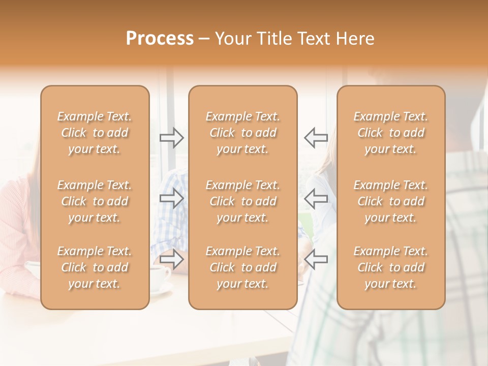 A Group Of People Sitting Around A Table PowerPoint Template